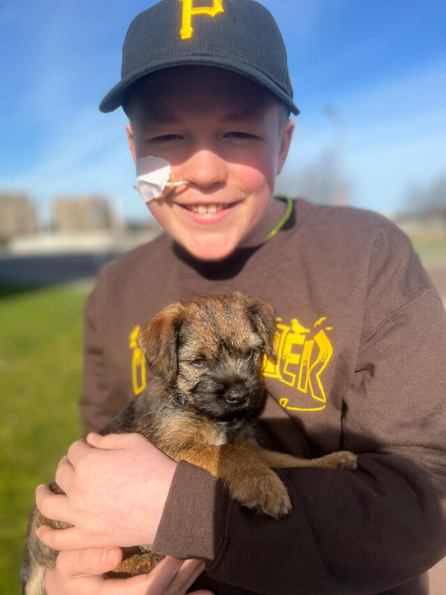 Pim met hond buddy